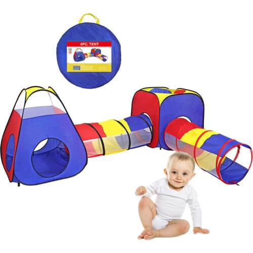 3 In1 Baby Tent Children Toy Ball Pool Ocean Ball Holder Set Portable Kid Crawling Tunnel Play Tent House Ball Pit Pool Tent