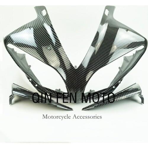 Motorcycle Front Upper Fairing Headlight Cowl Nose Front face windshield cover Fit For Yamaha R1 09-10-11