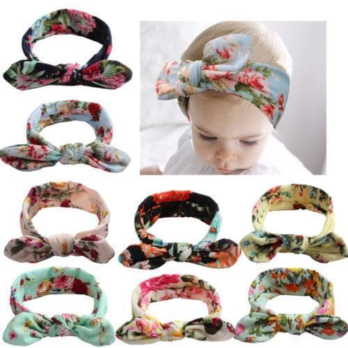 Infant Toddler Bow Hair Band Accessories Colors Newborn Baby Girl Headband 8Pcs