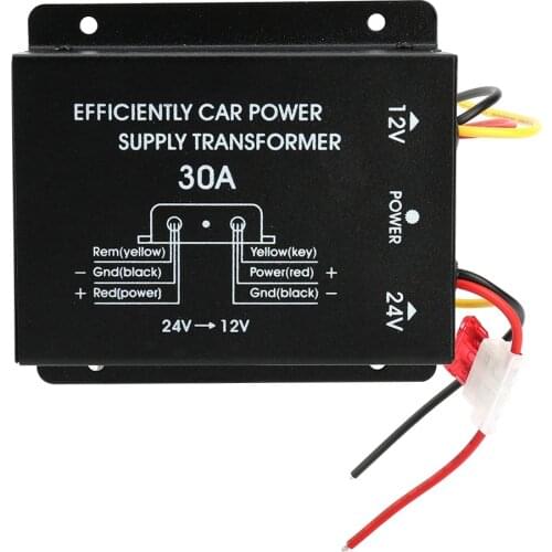 30A Car Power Supply Converter Step Down Inverter 24V To 12V Buck Regulator Voltage Transformer