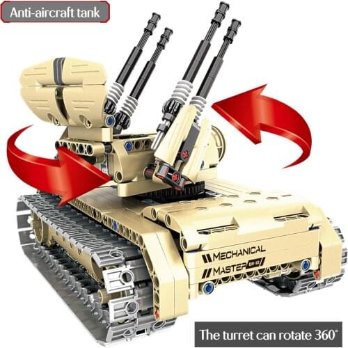 RC Building Blocks Tank Military Army Hummer Tanks Build Block War Weapon Brick Child Boy Toy