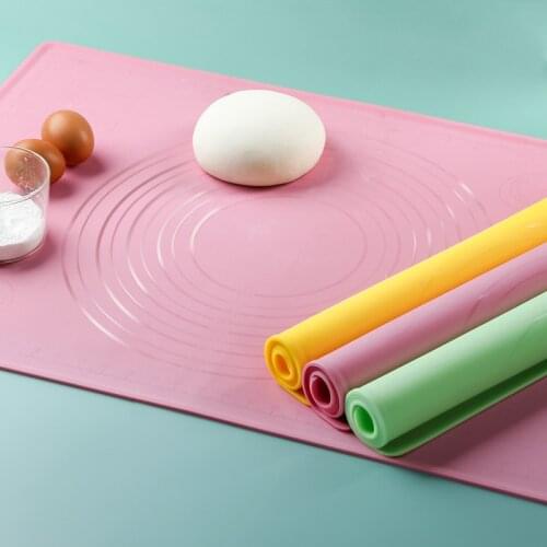 50X40cm Silicone Baking Mat Non-Stick Baking Accessories Candy Color Reusable Dough Rolling Mat Pastry Tools