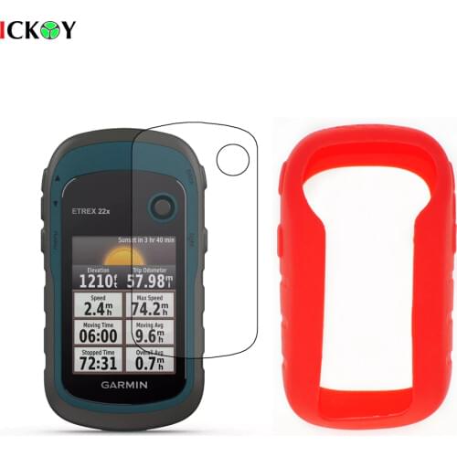 Silicon Protect Case Skin + Screen Protector Shield Film for Hiking Handheld GPS Garmin eTrex 20x 22x 30x 32x Accessories
