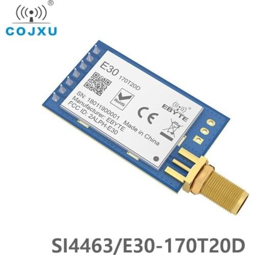 SI4463 170MHz TCXO 100mW E30-170T20D Long Distance rf module Module IoT UART Serial Port Wireless Transmitter and Receiver