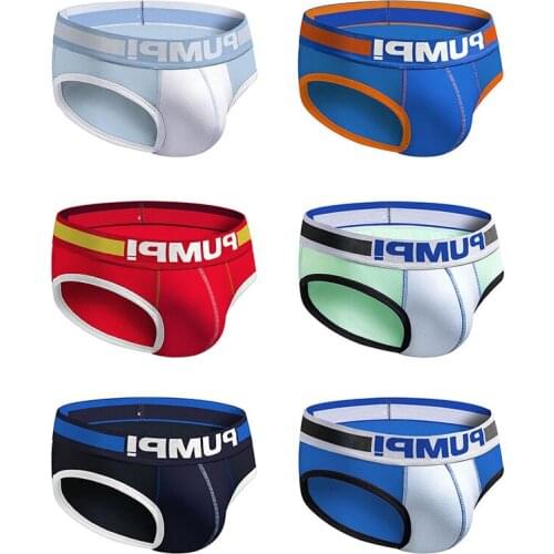 6Pcs New Fashion Cotton Sexy Mens Underwear Briefs Ins Style Mens Briefs Bikini Gay Underwear Cueca