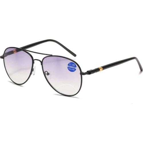 Unisex Bifocals Pilot Reading Glasses Women Men Look Near Far Presbyopia Sunglasses Anti Blue Light Fishing Hyperopia Spectacles