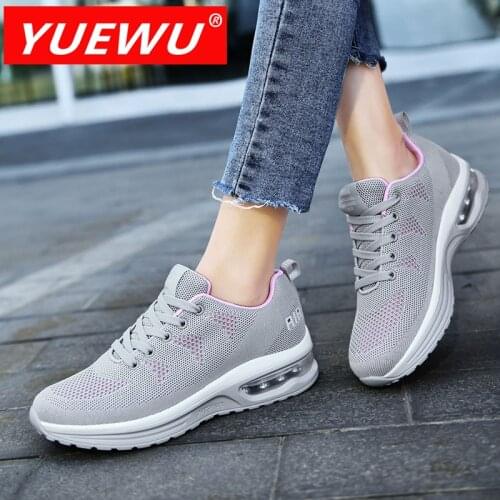 YUEWU Women Shoes Breathe Lady Flat Summer White Sneakers Basket Super Light Breathable Shoes Female Mesh Sneaker
