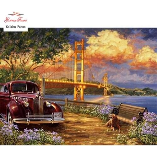 GOLDEN PANNO Diamond Painting Full Square 5D Diy Daimond Embroidery Diamant Mosaic Sale rhinestones pictures Scenery Picture 03