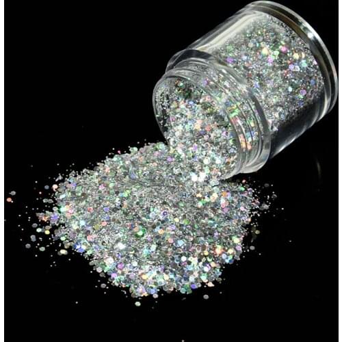 1 Box Gradient Mini Hexagon Shape Laser Shining Nail Art Glitter Powder Sequins DIY Sparkly Paillette Nail Manicure Tips #HO/49