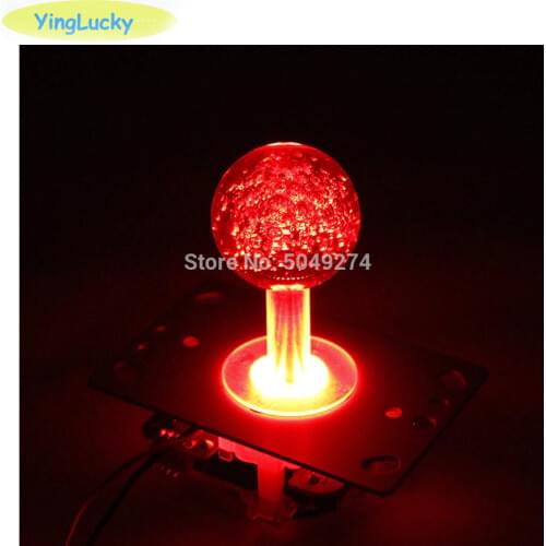 Yinglucky 1 pcs 7 colors LED illuminated sanwa type OEM joystick colorful hot selling joystcik arcade machine accessories