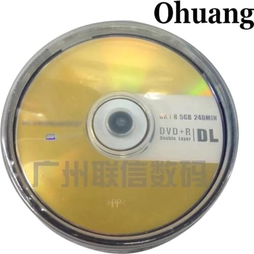 10 discs 100% Authentic Grade A LenBrand 8.5 GB Printed DVD+R DL Disc