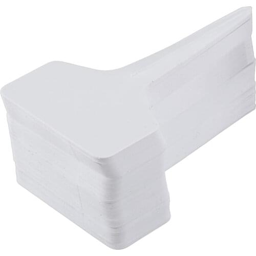 100 pcs Garden Labels gardening plant classification sorting sign tag ticket plastic writing plate board Plug in card white