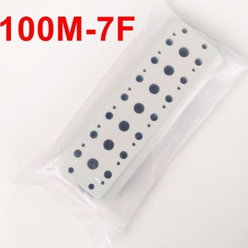 100M-7F Solenoid Valve Manifold With Screws & Rubber 7 Station Base Board 4V110/ 4A110