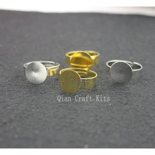 120pcs mix color Ring Bases 12mm, 4mm Wide Band Adjustable Ring Blanks Ring Shanks