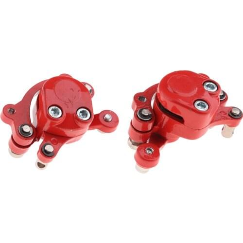 2 Pieces Front Driver Side Disc Brake Caliper Durability Assembly for 49cc Dirt Mini Pocket Bike Scooter