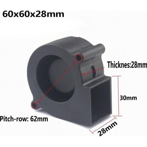 5 Pieses Gdstime 60mm x 60mm x 28mm 6028 24V cheap centrifugal blowers fan plastic 2Pin 60x28mm