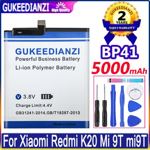 GUKEEDIANZI Battery 5000mAh BP41 For Xiaomi Redmi K20 Mi 9T mi9T RedmiK20 Batteries