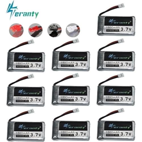 3.7v 1800mAh lipo Battery for KY601S SYMA X5 X5S X5C X5SC X5SH X5SW X5HW X5UW M18 H5P HQ898 H11D H11C Helicopter Drone Battery