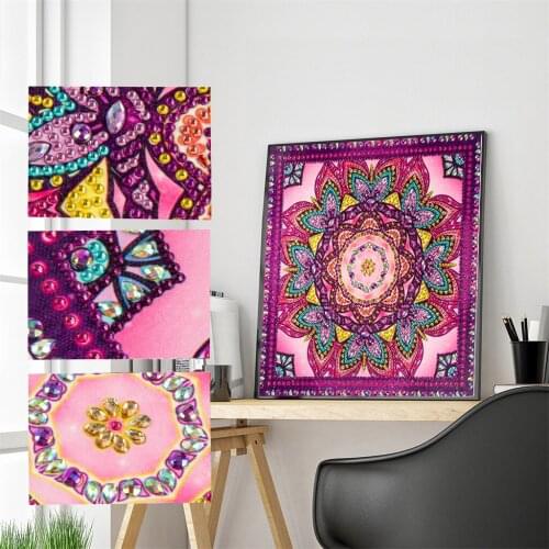 5D Diamond Painting Special Shape Mandala Flower Paste Diamond Embroidery Rhinestone DIY Handmade Cross Stitch Mosaic Home Gift