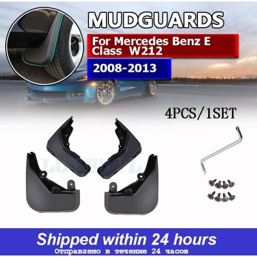 Set Molded Mud Flaps For Mercedes Benz E Class E-Class W212 2008-2013 Mudflaps Splash Guards Front Rear Mudguards