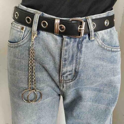 Rock Punk Wallet Chain Hipster Trousers Keychains Pant Jean Key Chains Double Ring Key Pendant Hip Hop Men Jewelry