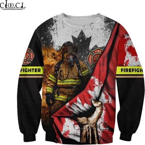 HX Drop Shipping HX 2020 Fashion Mens women Hoodie Brave Firefighter 3D Print Harajuku Sweatshirt Unisex Casual Jacket Pullover