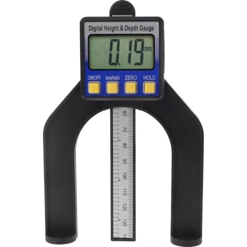 Digital Height Depth Gauge Tread Depth Height Gauges Calipers LCD Magnetic Self Standing 80mm Hand Routers Measuring Tools