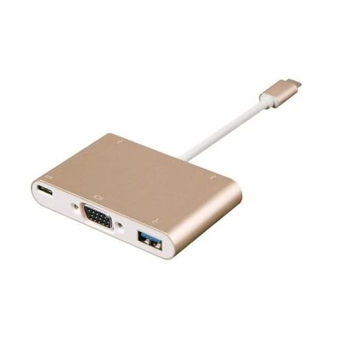 Type-C turn VGA + USB3.0 converter adapter cable