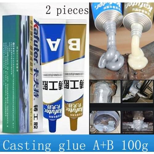 Kafuter 100G AB Glue Metal Repair Adhesive Super Curing Waterproof Strong Adhesive Glue for Stainless Steel Water Pipe Leaking