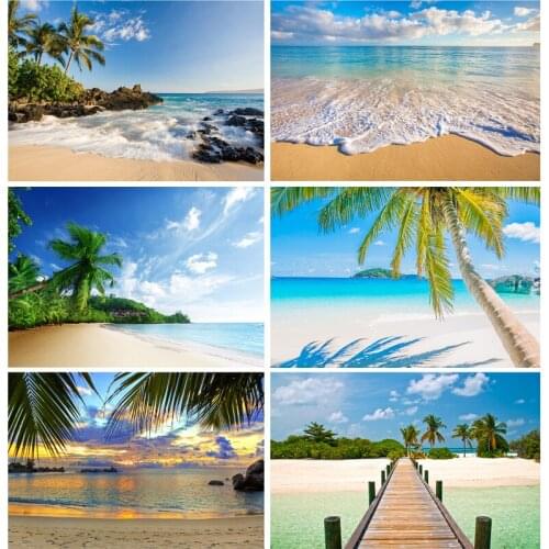 Summer Tropical Sea Seaside Ocean Backdrop Beach Party Wave Natural Scene Vinyl Photography Background Photo Studio 210519MP-3