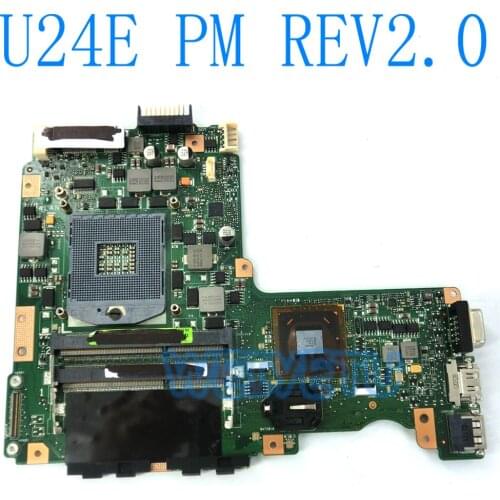 U24E Motherboard PM For ASUS U24 P24E U24E Laptop Mainboard HM65 DDR3 REV 2.0 MAIN BOARD 100% Tested