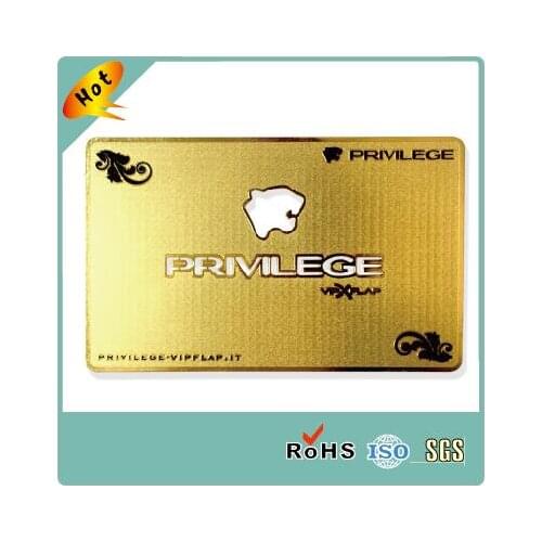 Latest design personalized stainless steel edge gold metal business card for boss