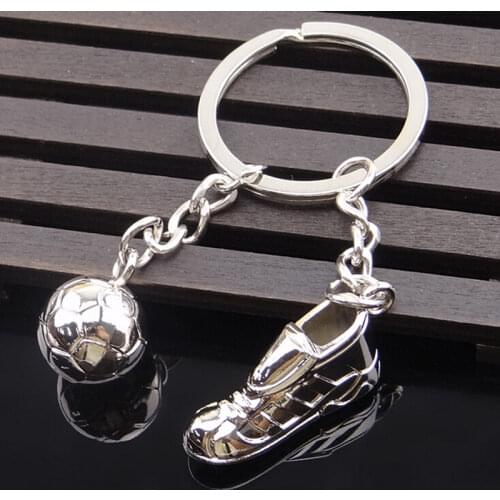 New 3D Cute Metal Ring Key Chain Keyfob Cool Soccer Shoe Lovely Keyrings