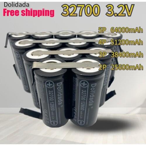 Original 3.2V 32700 25600mAh 38400mAh 51200mAh Rechargeable Lifepo4 High Drain70A for Battery Pack Diy Vehicle Electric Bicycles