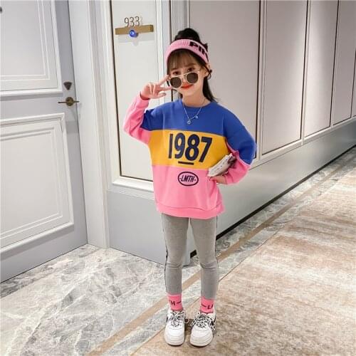 Autumn Girls Clothes Casual outfit Cotton Letters Sweater Coat Tops Pants Suit Sets Kid 4 5 6 7 8 9 10 11 12 Years Child Clothes