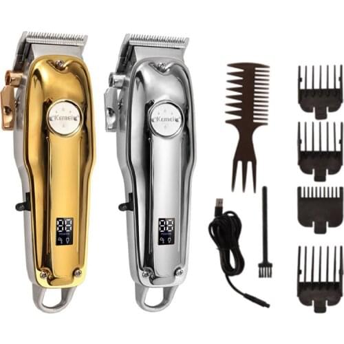 Professional Clipper Rechargeable Hair Trimmer for barber All-Metal Men Electric Beard Shaver Hair Cutting Machine With 4pc Comb