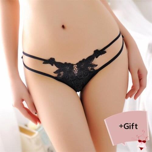 Sexy Temptation Lace embroidered Private Underwear Thong Panties G-String embroidered Allure Erotic For Women Jewelry Valentine