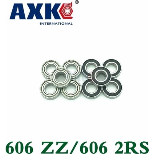 10pcs Axk 606 606z 606rs 606rs 17mm X 6mm X 6mm Single Row Shielded Deep Groove Ball Bearing 606zz 606 2rs 6*17*6mm Abec1-5
