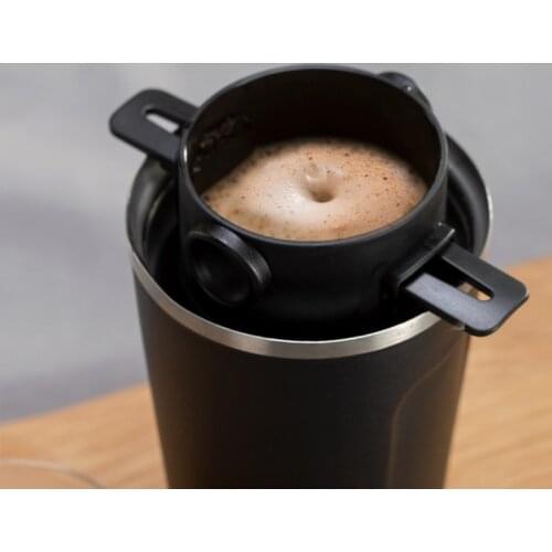 Folding hand made coffee filter cup filter paper free stainless steel coffee filter screen portable filter leakage device