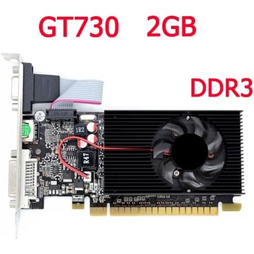 GT730 2GB Graphics Card 64Bit GDDR3 GT 730 2G D3 Game Video Cards for NVIDIA GeforceHDMI Dvi VGA Video Card