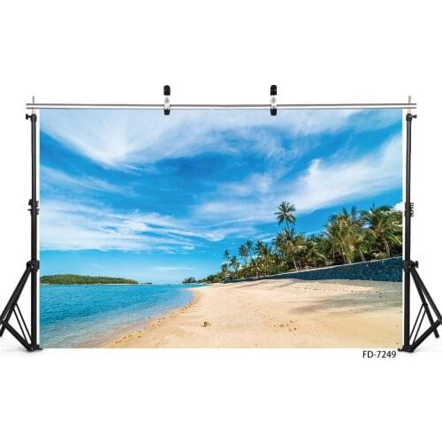 Seaside Summer Sandy Beach Wedding Children Photocall Photographic Backdrop Vinyl Cloth Photography Backgrounds For Photo Studio