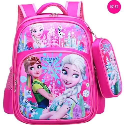 Disney Large Capacity Kids Frozen Cartoon backpack Childrens school Bagpack Elsa & Anna Princess Schoolbag for girls