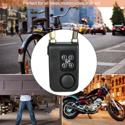 Y787R Wireless Remote Control Alarm Lock Electric Bike Motorcycle Code Steel Cable Chain Locks Four-Digit Password Dropshipping
