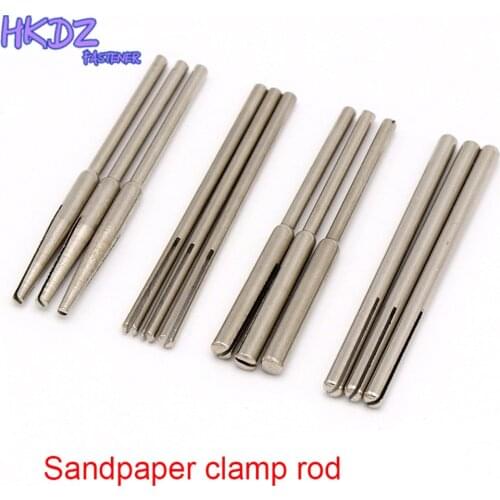 5PCS Sandpaper Clamp 2.35/3.0mm Fixing Rod Split Mandrels Long Abrasive Holder Clip For Electric Grinder Accessories