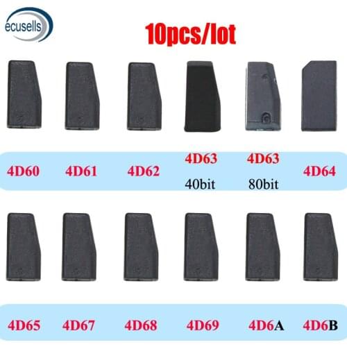 10PCS,4D60 4D61 4D62 4D63 4D64 4D65 4D67 4D68 4D69 4D6A 4D6B Carbon Auto Transponder Ceramic Car Blank Key Chip
