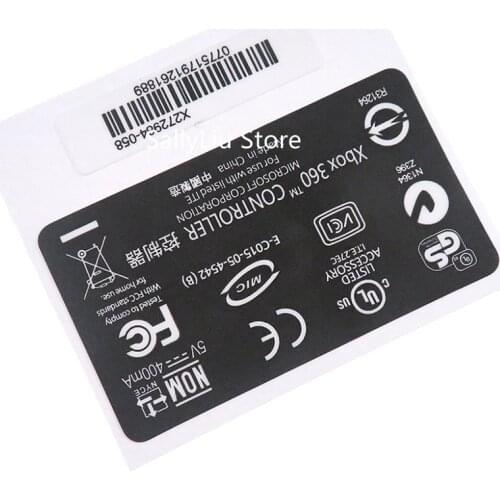 120sets/lot For Xbox360 xbox 360 Wire Controller Back Lable Serial Sticker Laser stickers Label Seals