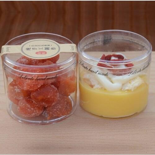 24pcs Net red ice cream box yogurt pudding cup transparent cylinder with lid jelly small pastry cake dessert packaging boxes