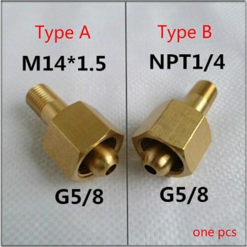 G5/8 inch to NPT 1/4 inch Oxygen regulator valve adapter G5/8 inch to M14*1.5 Oxygen bottle Pressure Reducing Valve Fittings
