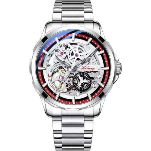 Automatic mechanical watch Men Top Brand Luxury Wrist Watch mens fashion hollow multifunctional waterproof luminous watch