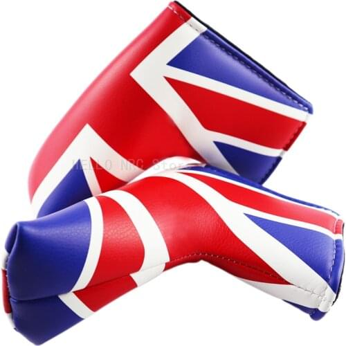 Golf Head Covers PU for Blade with UK England Flag Unisex Velcro Closure